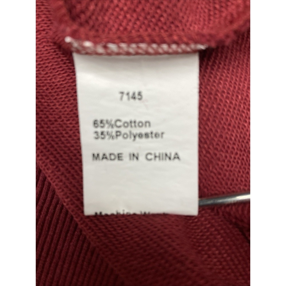 Pretty Garden Burgundy Long Sleeve Full Zip Extra Long Hoodie Women's Size Large - Picture 7 of 10